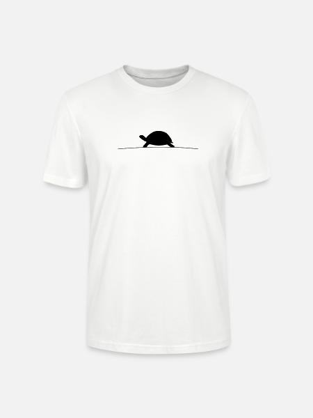 Turtle Silhouette - Stanley/Stella CRAFTER Unisex Organic T-Shirt - white