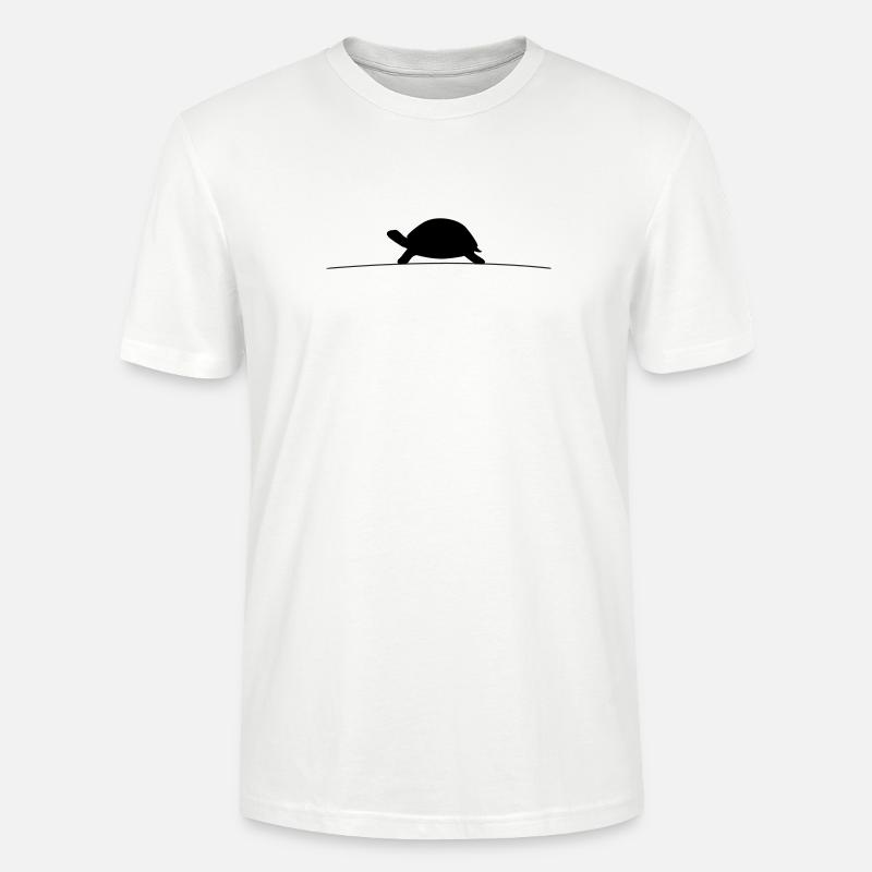 Silhouette de la Tortue - T-shirt bio CRAFTER Stanley Stella Unisexe - blanc