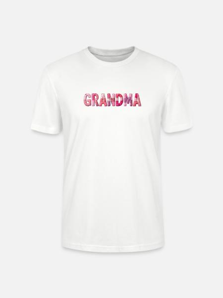Großmutter Pink Plaid Buchstaben Patchwork - Stanley/Stella Unisex Bio-T-Shirt CRAFTER - Weiß