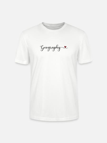 Geographie Herztypografie - Stanley/Stella Unisex Bio-T-Shirt CRAFTER - Weiß