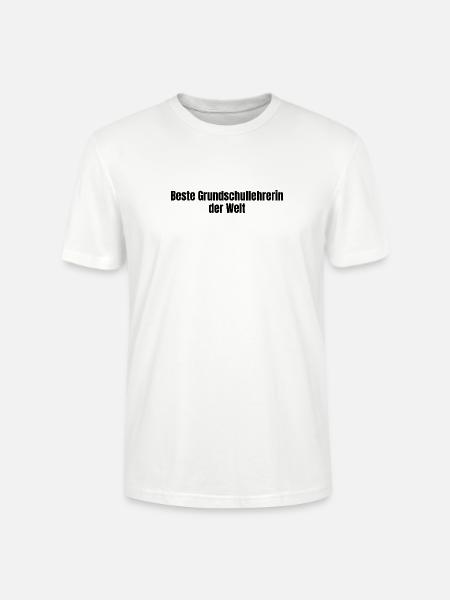 Beste Grundschullehrerin der Welt Geschenk - Stanley/Stella Unisex Bio-T-Shirt CRAFTER - Weiß