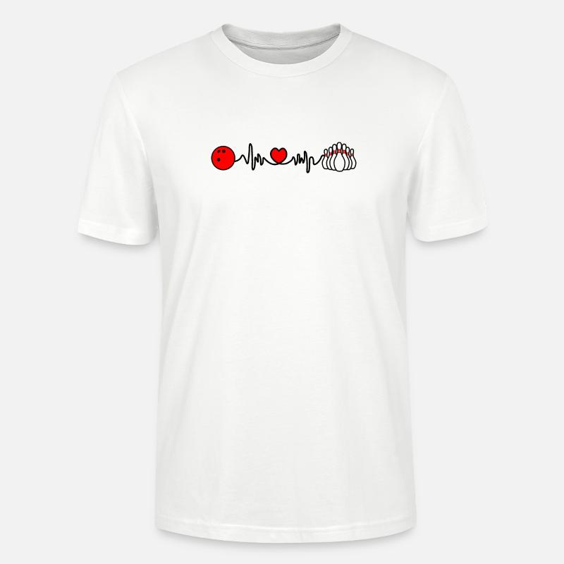 Bowling-Cardio-Herzfrequenz - Stanley/Stella Unisex Bio-T-Shirt CRAFTER - Weiß