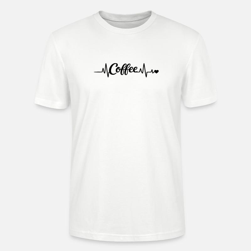 Le café te rend heureux - T-shirt bio CRAFTER Stanley Stella Unisexe - blanc