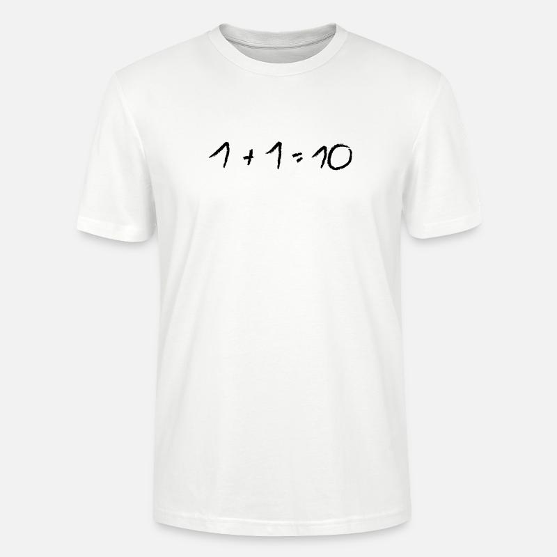 problème de maths 1 + 1 - T-shirt bio CRAFTER Stanley Stella Unisexe - blanc