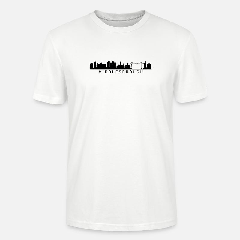 Skyline von Middlesbrough - Stanley/Stella Unisex Bio-T-Shirt CRAFTER - Weiß