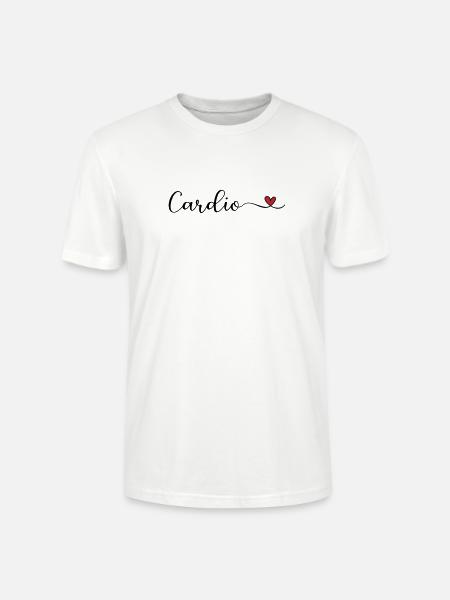 Cardio with a Heart - Stanley/Stella CRAFTER Unisex Organic T-Shirt - white