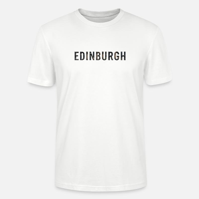 EDINBURGH – Architectural Stone Typography - Stanley/Stella Unisex Bio-T-Shirt CRAFTER - Weiß