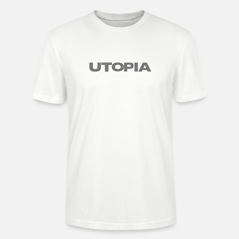 UTOPIA – Checkerboard Statement - Stanley/Stella Unisex Bio-T-Shirt CRAFTER - Weiß