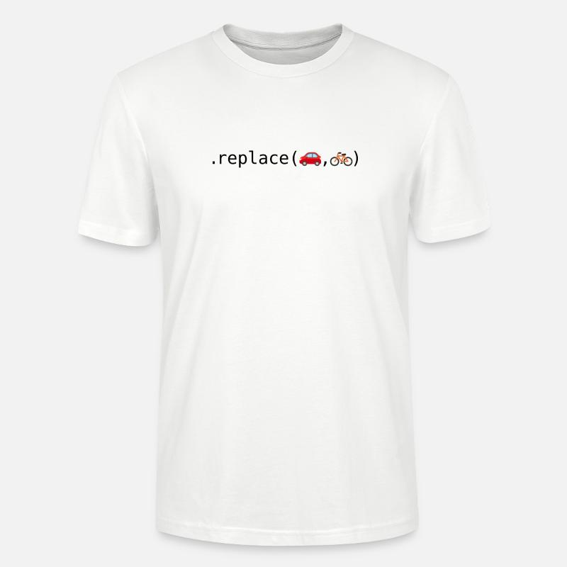 Replace cars with bikes; Python edition - Stanley/Stella CRAFTER Unisex Organic T-Shirt - white