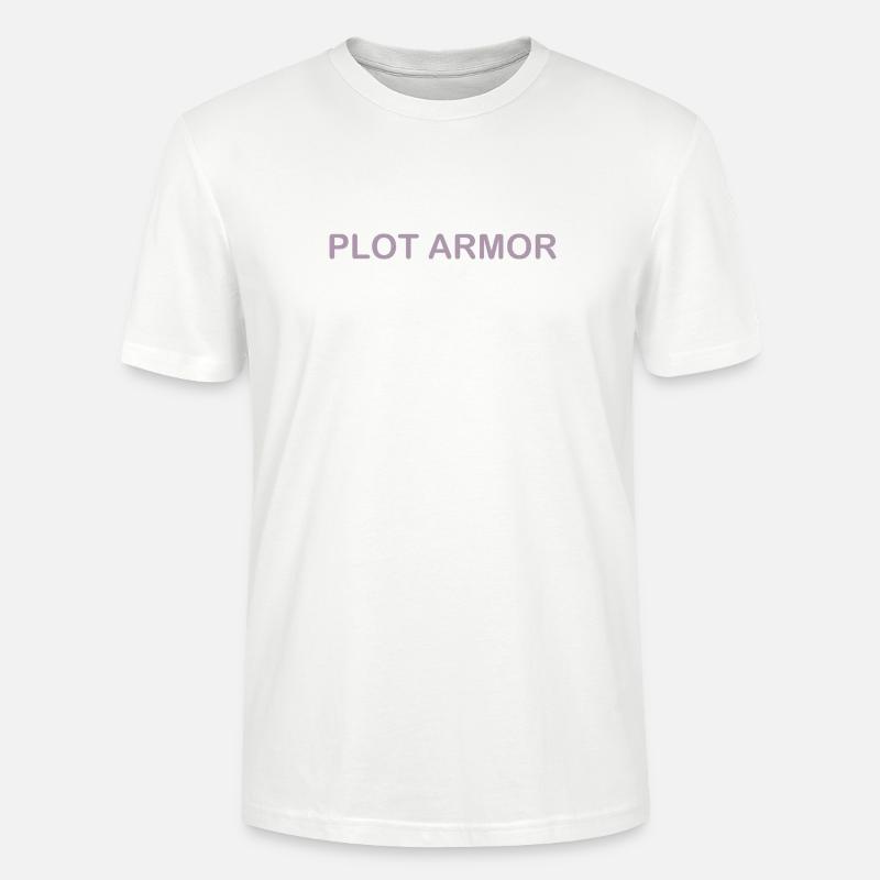 Sjove udtryk om Plot Armor i biografen - Stanley Stella CRAFTER unisex økologisk-T-shirt - hvid