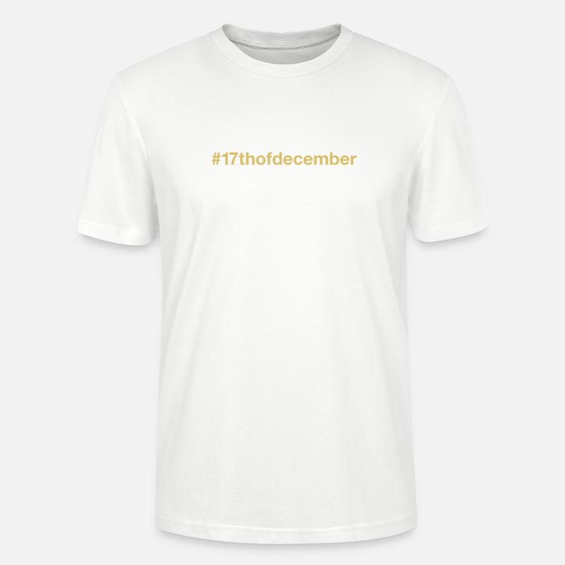 Né le 17 décembre Anniversaire - T-shirt bio CRAFTER Stanley Stella Unisexe - blanc