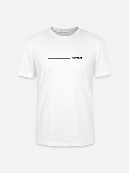 Squad Schriftzug Linie Schwarz - Stanley/Stella Unisex Bio-T-Shirt CRAFTER - Weiß