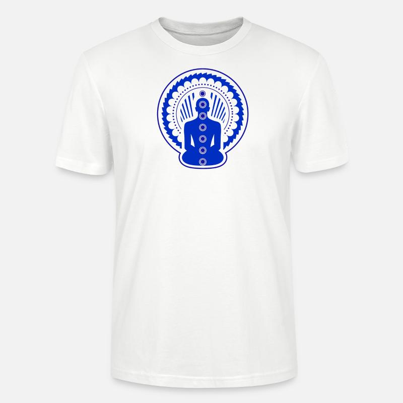 7 Chakren - blaue inspiration - Stanley/Stella Unisex Bio-T-Shirt CRAFTER - Weiß