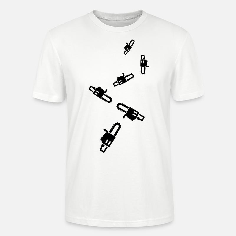 Icône d’icône de tronçonneuse - T-shirt bio CRAFTER Stanley Stella Unisexe - blanc
