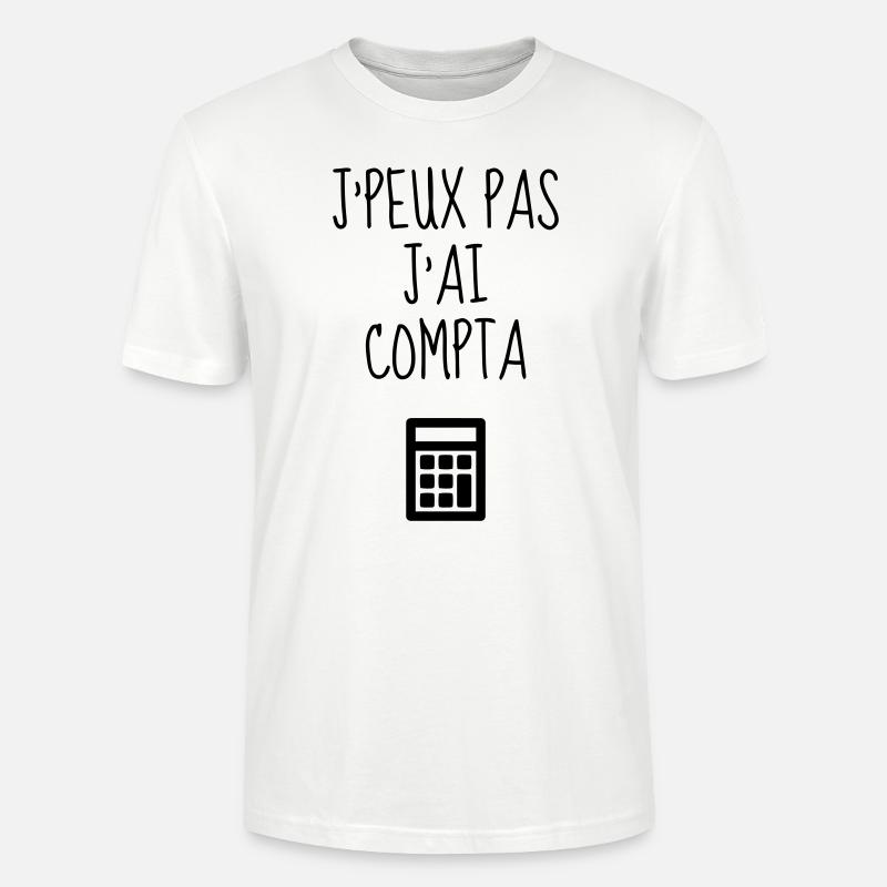 comptable / comptabilité / compter / chiffre - T-shirt bio CRAFTER Stanley Stella Unisexe - blanc