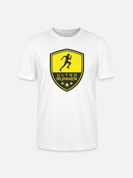 ULTRA RUNNER LOGO - Stanley/Stella CRAFTER Unisex Organic T-Shirt - white