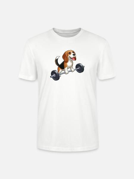 Beagle Weightlifting Workout Strength - Stanley/Stella CRAFTER Unisex Organic T-Shirt - 
