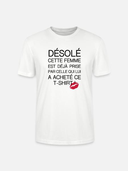desole femme prise - T-shirt bio CRAFTER Stanley Stella Unisexe - blanc