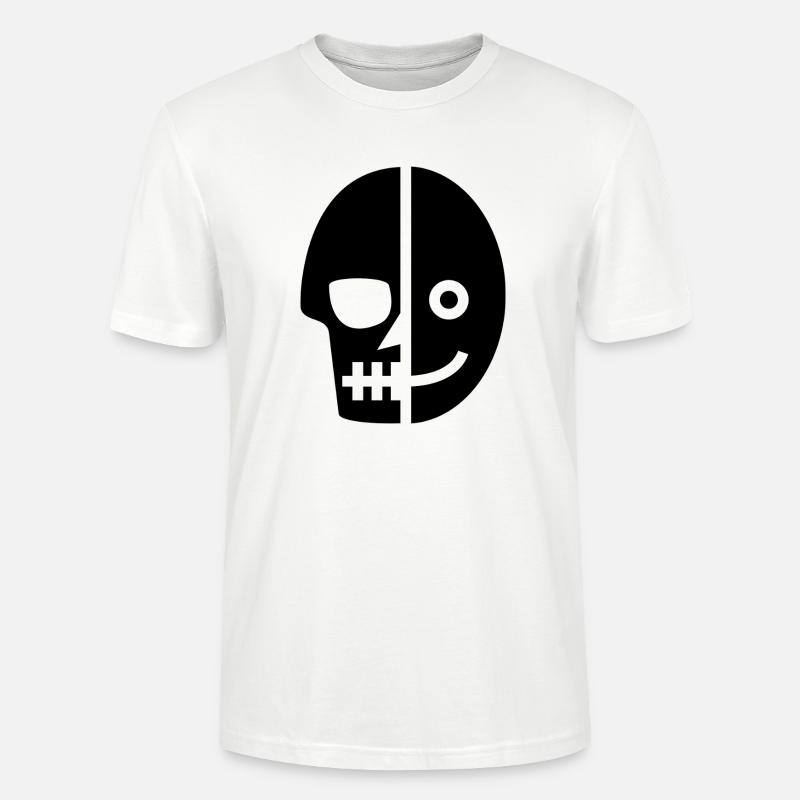 Lächelnder Schädel des Todes - Stanley/Stella Unisex Bio-T-Shirt CRAFTER - Weiß