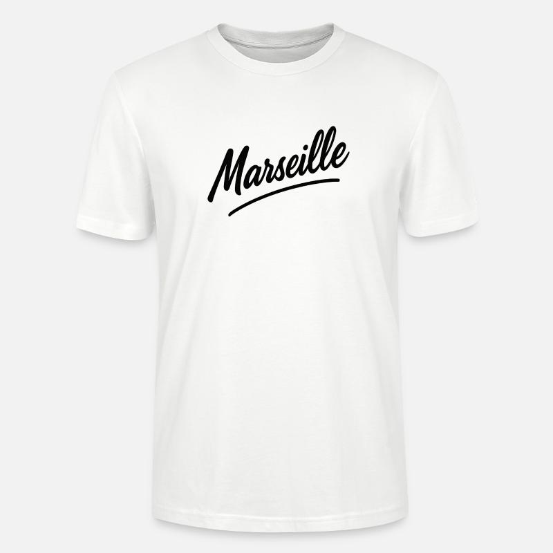 Marseille Script Schwung - Stanley/Stella Unisex Bio-T-Shirt CRAFTER - Weiß