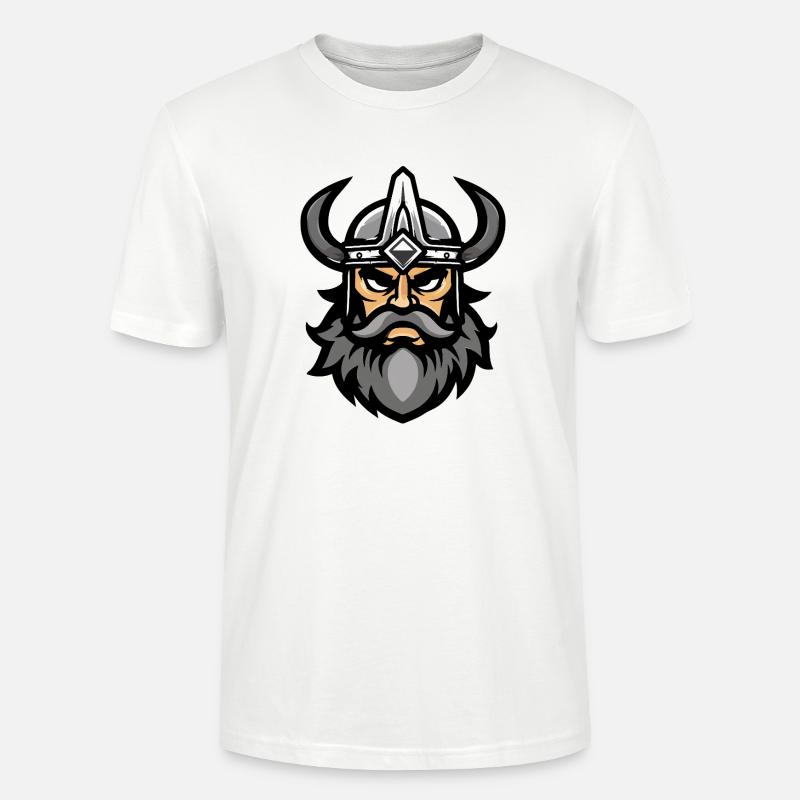 Wikinger Kopf Valhalla - Stanley/Stella Unisex Bio-T-Shirt CRAFTER - Weiß