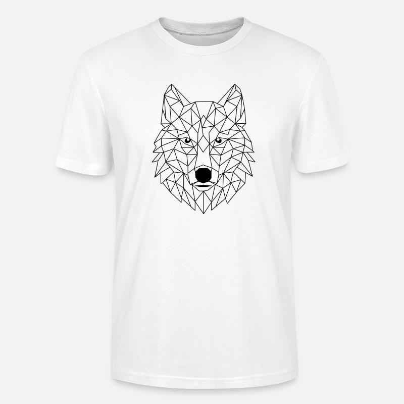 Wolf Polygon - Stanley/Stella Unisex Bio-T-Shirt CRAFTER - Weiß