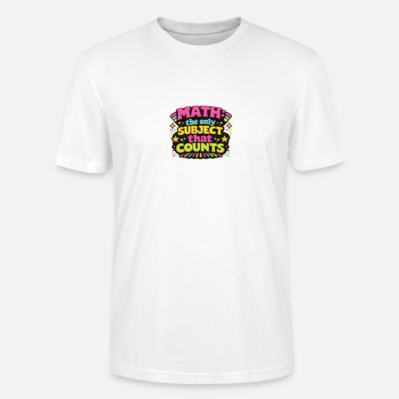 Math Counts : un design rétro vibrant - T-shirt bio CRAFTER Stanley Stella Unisexe - blanc