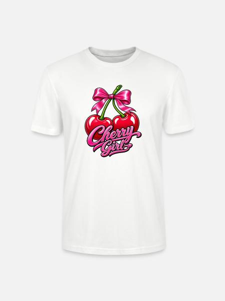 Cherry Girl Pop Art - Stanley/Stella Unisex Bio-T-Shirt CRAFTER - Weiß