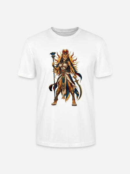 Sonnenlöwin-Göttin Kriegerin - Stanley/Stella Unisex Bio-T-Shirt CRAFTER - Weiß
