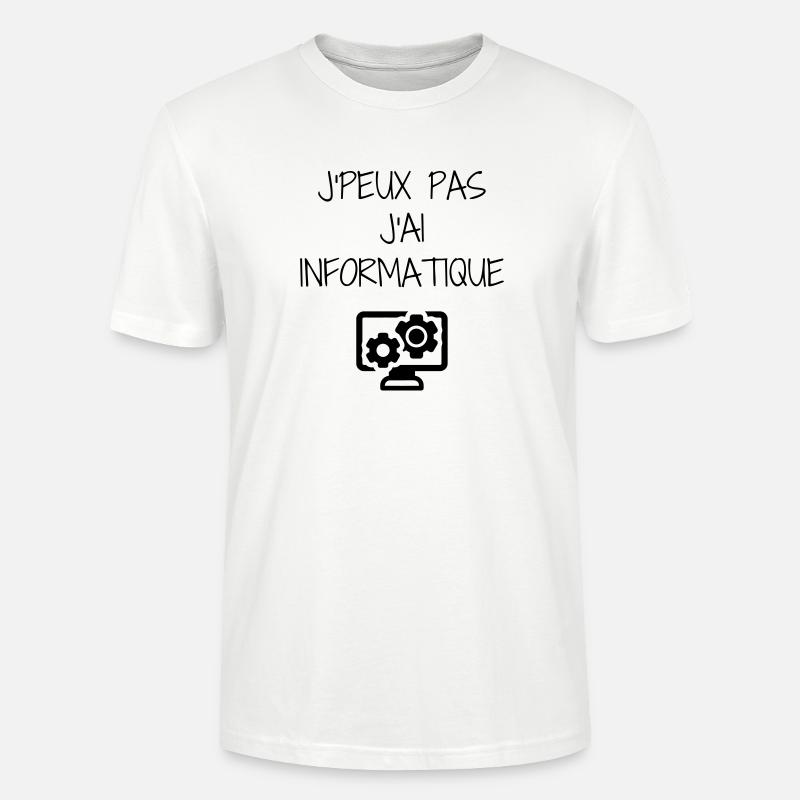 Computer / Informatiker / Aussenseiter / Ingenieur - Stanley/Stella Unisex Bio-T-Shirt CRAFTER - Weiß