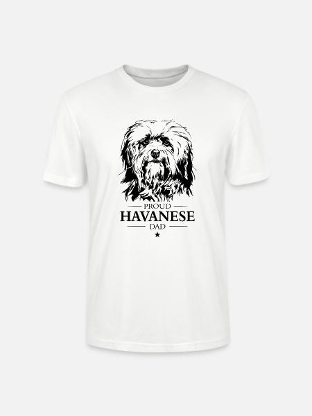 Havanese Dad Hunde Hund Havaneser Wilsigns - Stanley/Stella Unisex Bio-T-Shirt CRAFTER - Weiß