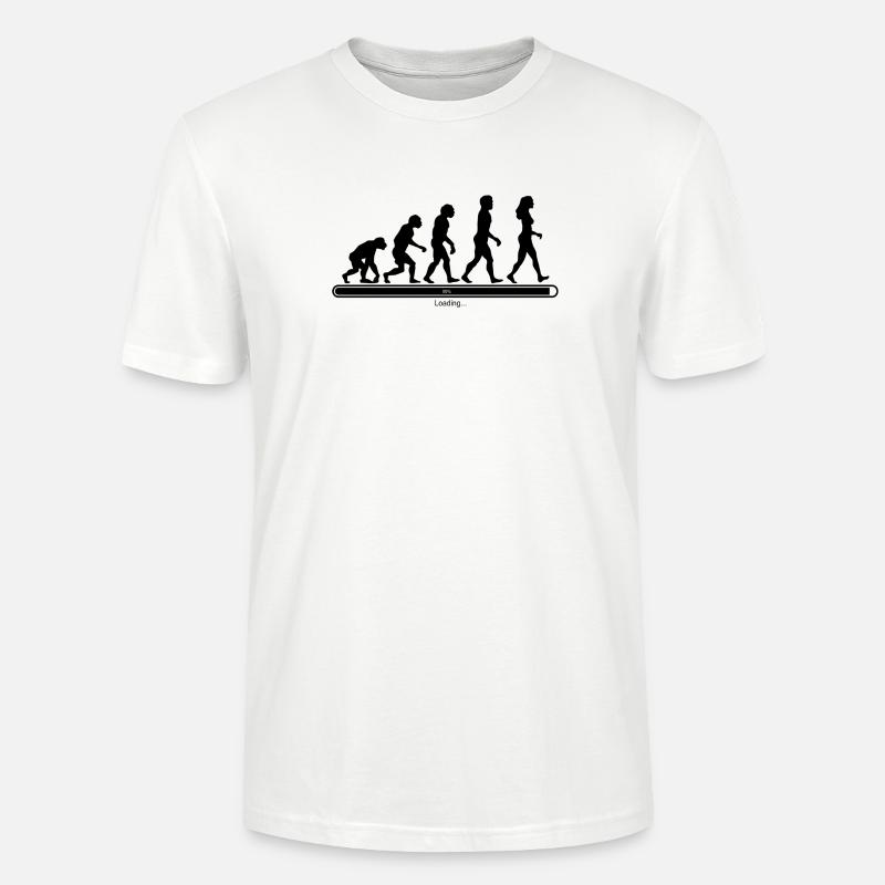 Evolution de l'humanité - T-shirt bio CRAFTER Stanley Stella Unisexe - blanc