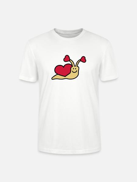 love_snail_3c - T-shirt bio CRAFTER Stanley Stella Unisexe - blanc