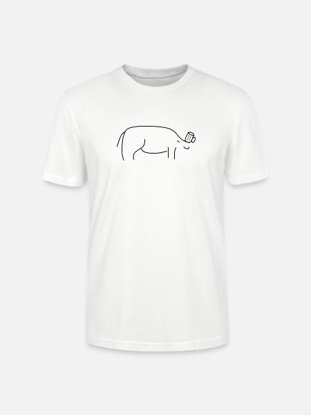 Maßhorn schwarz Biertrinker - Stanley/Stella Unisex Bio-T-Shirt CRAFTER - Weiß