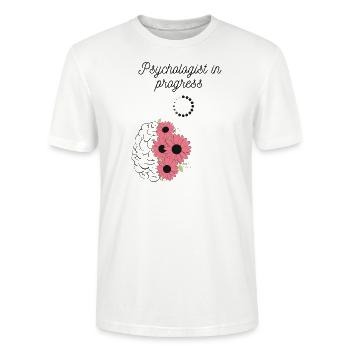 Psychologist in progress - Stanley/Stella CRAFTER Unisex Organic T-Shirt - white - Front - Alina (178cm) & Michal (187cm)
