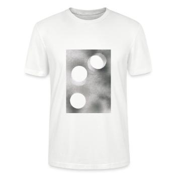 Cercles abstraits - 1 - T-shirt bio CRAFTER Stanley Stella Unisexe - blanc - Devant - Alina (178cm) & Michal (187cm)