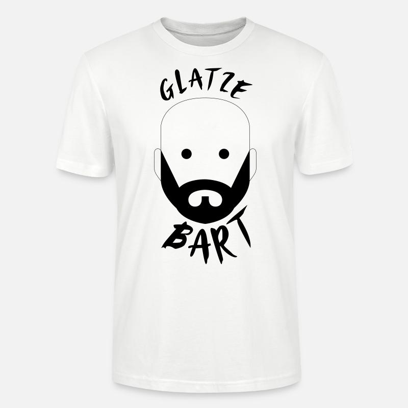 Glatze Bart - Stanley/Stella Unisex Bio-T-Shirt CRAFTER - Weiß