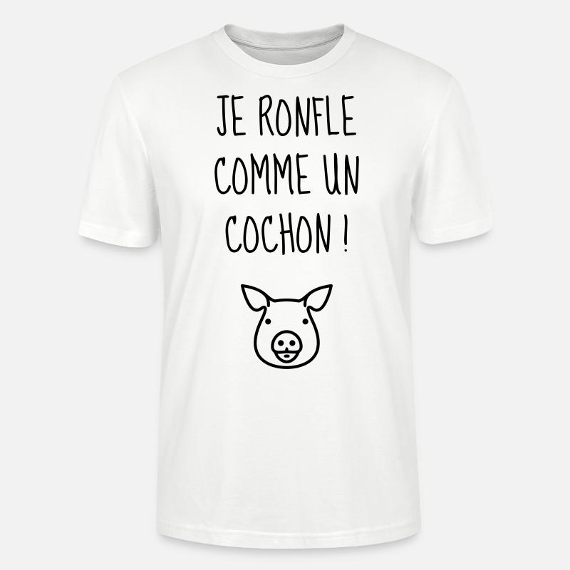 Ronfler / Ronfleur / Ronfleuse / Ronflement - T-shirt bio CRAFTER Stanley Stella Unisexe - blanc
