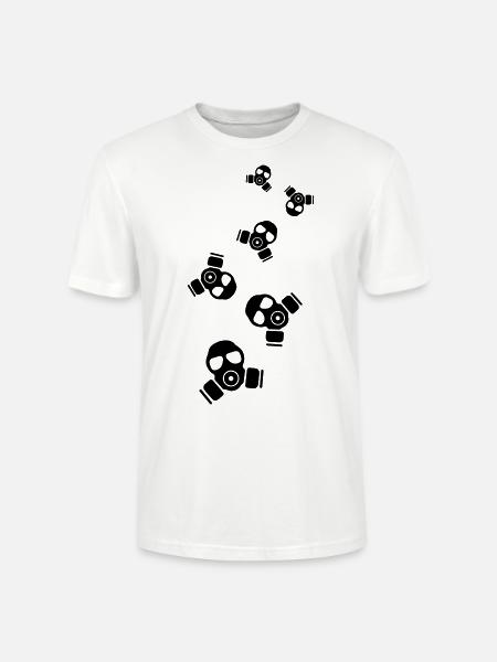 Gas mask symbol - Stanley/Stella CRAFTER Unisex Organic T-Shirt - white