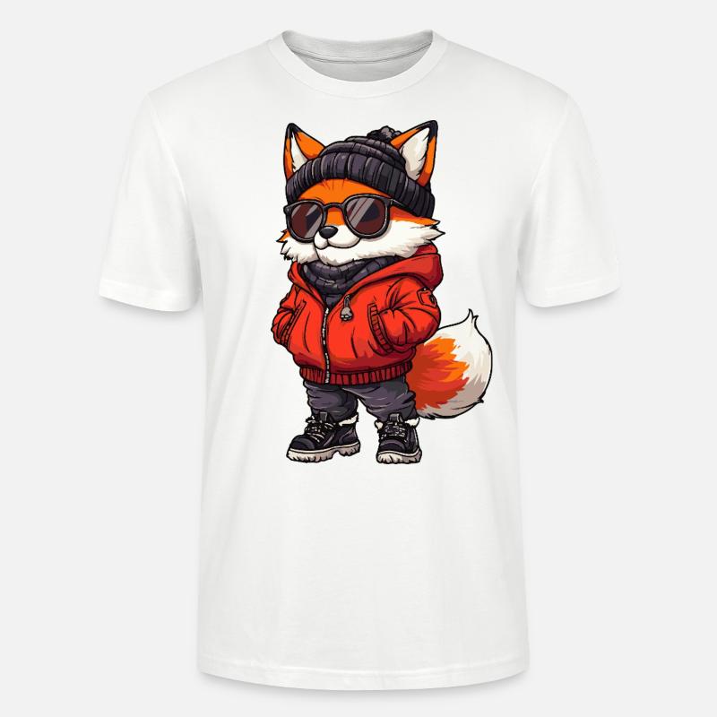 Bande dessinée cool Fox - T-shirt bio CRAFTER Stanley Stella Unisexe - blanc