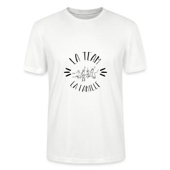 La Team - La Famille - T-shirt bio CRAFTER Stanley Stella Unisexe - blanc - Devant - Alina (178cm) & Michal (187cm)