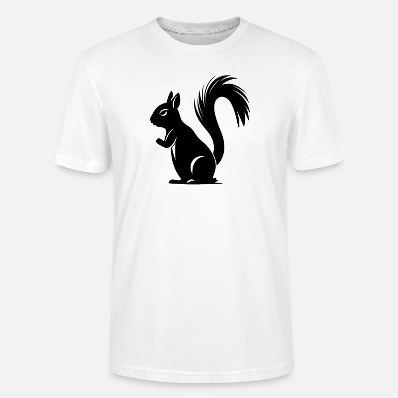 écureuil - T-shirt bio CRAFTER Stanley Stella Unisexe - blanc