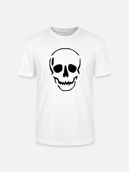 Schädel - Stanley/Stella Unisex Bio-T-Shirt CRAFTER - Weiß