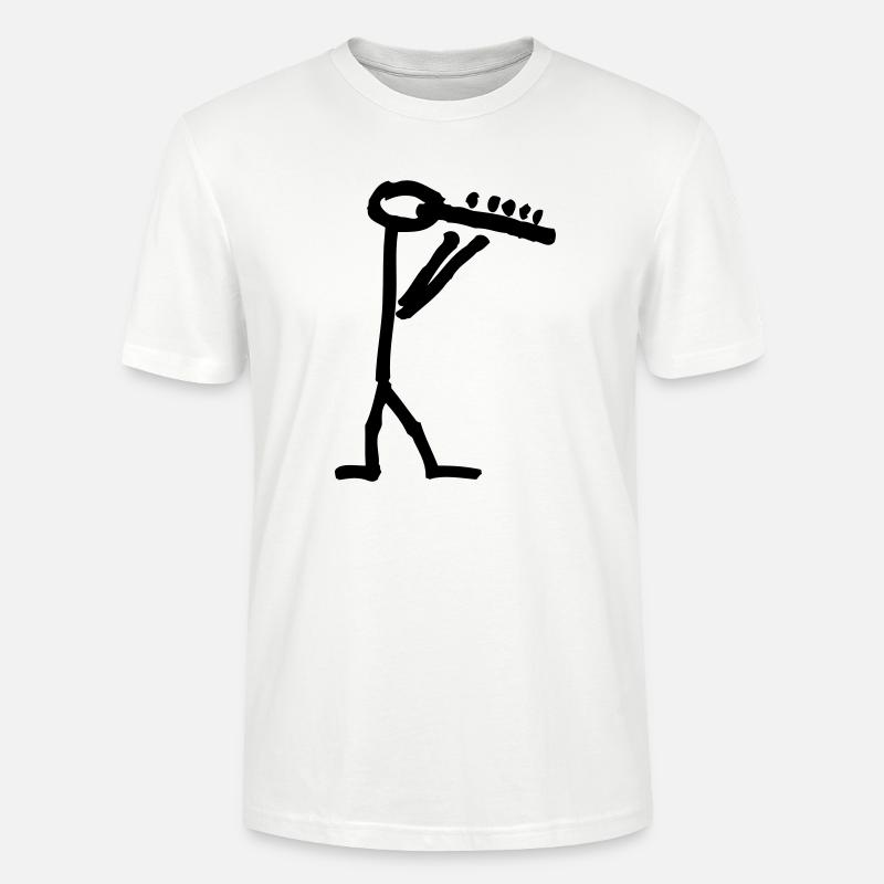 Musikant mit Querflöte - Stanley/Stella Unisex Bio-T-Shirt CRAFTER - Weiß