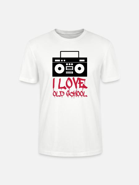 i_love_old_school_02 - Stanley/Stella Unisex Bio-T-Shirt CRAFTER - Weiß