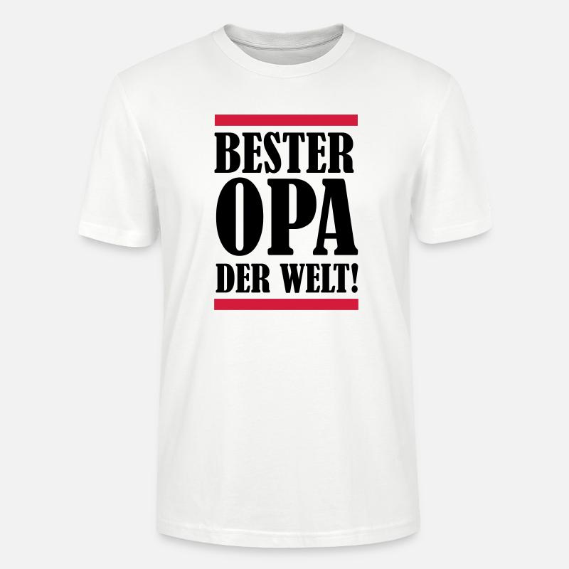 bester_opa_der_welt_002 - Stanley/Stella Unisex Bio-T-Shirt CRAFTER - Weiß