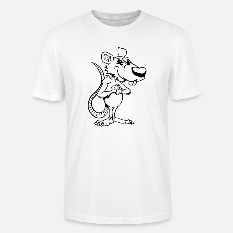 Rat méchant en commun - T-shirt bio CRAFTER Stanley Stella Unisexe - blanc