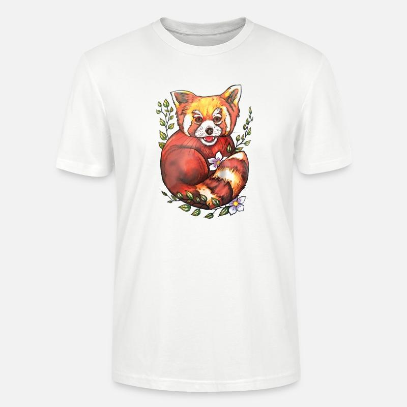 Roter Panda - Stanley/Stella Unisex Bio-T-Shirt CRAFTER - Weiß