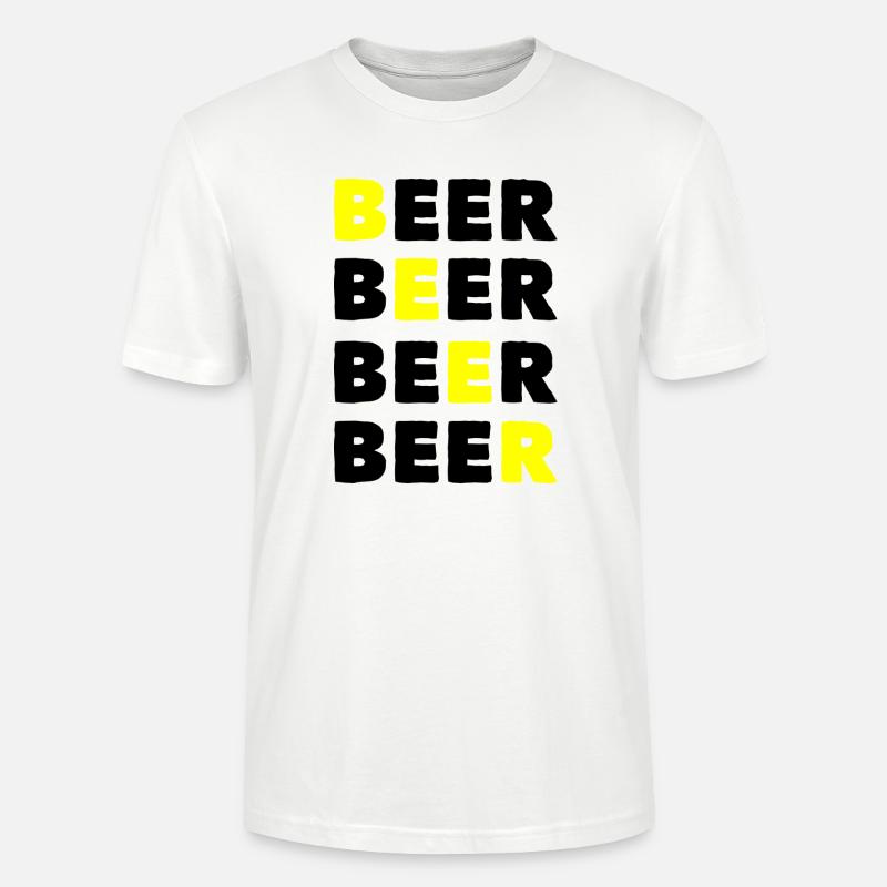 Bier Bier Bier Bier - Stanley/Stella Unisex Bio-T-Shirt CRAFTER - Weiß