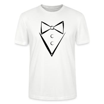Anzug - Stanley/Stella Unisex Bio-T-Shirt CRAFTER - Weiß - Vorne - Alina (178cm) & Michal (187cm)